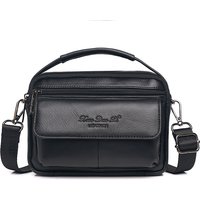 Men Messenger Crossbody Shoulder Bags Genuine Leather Multi-Purpose Business Male Small Handbag Belt Fanny Waist Pack Bag