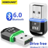 USB Bluetooth 6.0 Adapter Bluetooth5.4 Transmitter Receiver for Wireless Keyboard Mouse Audio Wireless USB Adapter for PC Laptop