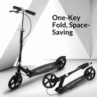 Large Wheel Two Wheel Commuter City Campus Kids Teen Adjustable Height Scooter Bike Foldable Adult Hand Brake Kick Scooter
