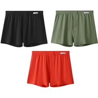 3pcs Men's comfort four-cornered pants for autumn and winter, suitable for men with flat waists, with separate pocket des