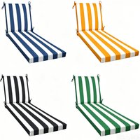 Foldable Outdoor Lounge Chair Cushion Waterproof Sunproof High Resilience Spine Support Soft Pad