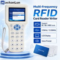 10 Frequency RFID NFC Duplicator 125KHz 13.56MHz Smart Card Reader Writer USB Programmer Encrypted Key Fob Tag Replicator Copier