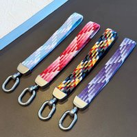 Elastic Colorful Mobile Phone Lanyard Woven Wrist Strap Hand Strap 360 Rotating Buckle Anti Anti-Lost Rope Short Hanging Rope