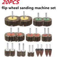 20PCS Sanding Flap Set with 6mm Shank Grinding Wheel Head Sander Abrasive Tools Sandpaper Rust Removal for Dremel Rotary Tools