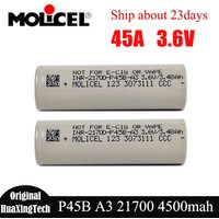 Original Molicel P45B A3 21700 Battery 4500mah 3.6V 45A Rechargeable Lithium Batteries 21700 A3 Li-ion Cell