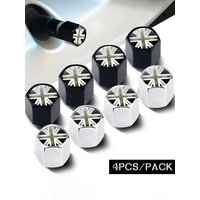 4PCS UK Flag England For Jaguar Lotus MG For Land Rover Mini Cooper Car Accessories Car Air Valve Stem Caps