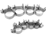 10pcs Stainless Steel Mini Fuel Line Pipe Hose Clamp Clip 6mm‑20mm Optional Size Hose Fastener