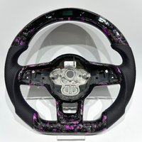Custom purple forged carbon fiber RPM steering wheel for Volkswagen Golf 7 MK7 Golf R