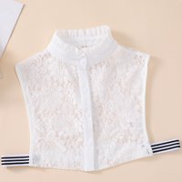 Ladies Lace Fake Collar Versatile Stand up Collar Fake Collar Semi Transparent Breathable Decoration Detachable Fake Collar