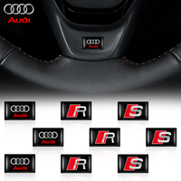 Car Steering Wheel Small Sticker 3D Car Decoration Interior Decal Center Cover For Audi Sline A4 A5 A6 A7 A8 C5 C6 Q2 Q3 Q5 Q7 S