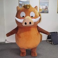 Inflatable Wild Boar Mascot Costume Pig Role-playing Birthday Party Fancy Dress Cartoon Character Carnival Event Props