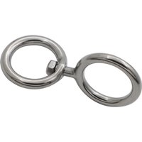 316 Stainless Steel Double Eye Swivel Ring 360 Degree Fishing Gear Carabiner Swivel Hooks for Boat Marine Use