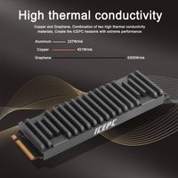 M2 NVME NGFF 2280 PCIE SSD Heatsink Graphene Copper with High Thermal Conductivity Composite Material Tool-free