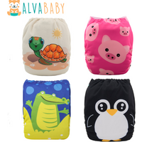 U Pick ALVABABY Baby-Stoffwindel mit digitaler Position, wiederverwendbare Baby-Stoffwindel mit 1 Mikrofasereinsatz
