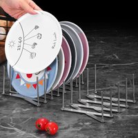Stainless Steel Dish Rack Organizer Retractable Foldable Stand Drainer Holder Reusable Serving Trays Dish Plate Kitchen Tools