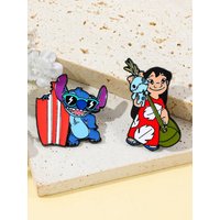 Stitch Lilo Pelekai Enamel Lapel Pins Cartoon Movie Brooch for Backpacks Cute Metal Badges Jewelry Accessory