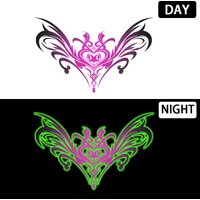Dark purple sexy chest, abdomen, and leg temporary stickers waterproof, sweat proof, and enchanting tattoo stickers