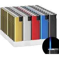 Outdoor Windproof Direct Injection Blue Flame Lighter,Cigarette Lighters for Smokers,Camping Ignition Tool,Survival Lighter