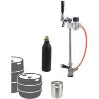 Beer Mini Keg & Commercial Keg Dispensing Kit CO2 Picnic Tapping System Compatible 0.25L Tr21*4 Gas Cylinder Homebrew Kegging