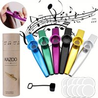 Metal Kazoo Accompaniment for Guitar Ukulele Beginner Simple Easy-to-Learn Instrument Portable Whistle Musical Device Gift Set