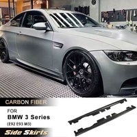 Full Carbon Fiber Car Side Skirts Extensions For BMW 3 Series E92 E93 M3 2008-2013 Racing Side Door Bumper Apron Lip Body Kits