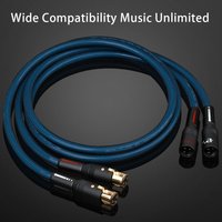 ATAUDIO HiFi XLR Audio Cable OCC Silver Plated Core with 3 Pin 2XLR Balanced Male/Female Connector Cable for Microphone Mixer