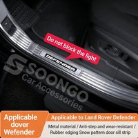 Fro Land Rover Defender 90/110/130 2020-2026 Stainless Steel Car Door Sill Protector Welcome Pedal Anti-Scratch Guard Plate