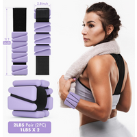 1 piece,1LB Adjustable Weighted Bracelets, Wrist & Ankle Use, Invisible Weights for Arms & Legs, Ideal for Running and Training