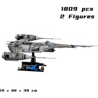 2026 New 1809pcs The Mandalor N-1 Starfighter Model Building Bricks Space Starship Christmas Birthday Toy for Family Decor Gifts