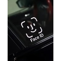 7.5x10cm, Face ID Cartoon Design Waterproof Vinyl Car Decals for Windows, Bumper, Exterior Decorative Accessories
