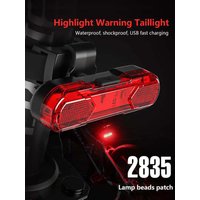 AliExpress NONE Super Bright USB Rechargeable LED Bike Tail Light Waterproof Shockproof Safety Warning Light Bicycle Accessories for Night Cycl