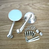 Black Chrome Motorcycle Rearview Mirrors ABS 8 10MM Cafer Racer Universal Mirror For Piaggio Zip mp3 Vespa Sprint S 150 PX 125