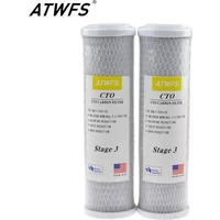 2.5"x10" Carbon Wrap Sediment Water Filter Replacement Cartridge - 2 Pack - For Whole House Filtration Systems