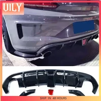 Car Rear Diffuser Lip for Volkswagen VW Scirocco R 2015 2016 2017 Body Kit With Lamp Bumper Spoiler Plastic Splitter