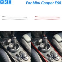 For Mini Cooper F60 Countryman 2017-2023 Carbon Fiber Gear Shift Both Side Panel Trim Strips Car Interior Accessories Sticker