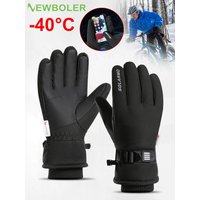AliExpress NEWBOLER Keep Warm Bicycle Gloves Full Finger Men Winter Autumn Windproof Cycling Glove Touch Screen MTB Road Bike Gloves