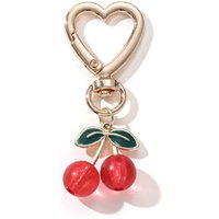 5 Pcs Cherry Keychain Bag Purse Charms Handbags Keyrings Gifts For Women Mother Cherry Party Favors Accessories