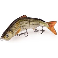 Hanlin 125mm/4.72in 4 Segment Multi Jointed Swimbaits Wobblers Sinking Fishing Lures Crankbait Hard Artificial Bait Bass Tackle