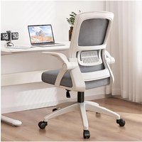 Mesh Office Chair Breathable Swivel Desk Chair with FlipUp Arms amp Lumbar Support,Home Office Computer ChairGray