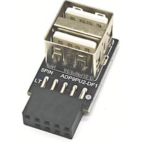 9pin Motherboard to 2 Ports USB2.0 Dual USB A 9 Pin Female Adapter Converter PCB Board Card Extender Internal Computer Connector