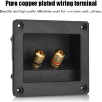 Terminal Box Acoustic Components Acoustic Components for HiFi Speaker 2 Copper Binding Post Terminal Cable Connector Box Shell