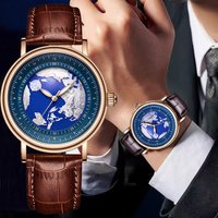 Nouvelle montre-bracelet pour homme LIGE, cadran créatif, luxe, rétro, étanche, lumineuse, bracelet en cuir unique, montres à quartz, Reloj+Boîte