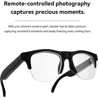 Lenovo Smart Bluetooth Glasses Touch Control Hands-Free Calls Music Remote Camera Voice Assistant for Travel Sports Sunglasses