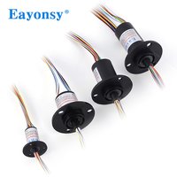 Hat Slip Ring AC 240V 300RPM OD12.4 mm, 4 to 18 Wires, Each Wire 2A, 360 Degree Rotary Joint Electrified Without Winding