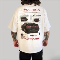 AliExpress Honda Men's and Women's T-shirt Summer Cotton Tee Honda Vintage JDM Short-sleeved Spring and Autumn Motorcycle Cycling Top