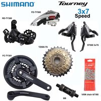 AliExpress Shimano SHIMANO Tourney 3x7 Speed Groupset include EF500 or M315 Shifter TY300 Rear Derailleur TZ500 Cassette 28T 34T VXM Chain MTB 7S