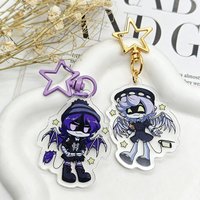 Anime Keychain Women Murder Drones Acrylic Key Chain Man Cartoon Key Ring Pendant Ornament Accessories Friend Gift