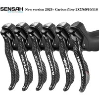 SENSAH carbon fibre Road Bike Shifter 2x7 2x8 2x9 2x10 Speed bicycle Brake Lever for Tourneg Tiagra Sora Claris R8000 R7000 105
