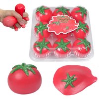 Fake Food Squishy Fluid Tomato Stress Relief Squeeze Toys Slow Rising Simulation Fruit Sensory Fidget Toy Anxiety Relief Gift