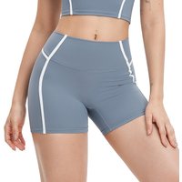 Ningyu Yoga Shorts Gym Workout Contrasting Color Sport Short Women High Waist Fitness Push Up Sport Shorts Cycling Shorts Female